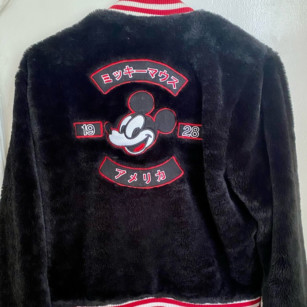 Official Disney X Forever 21 Collab Mickey Mouse Collection Plush Bomber Jacket!